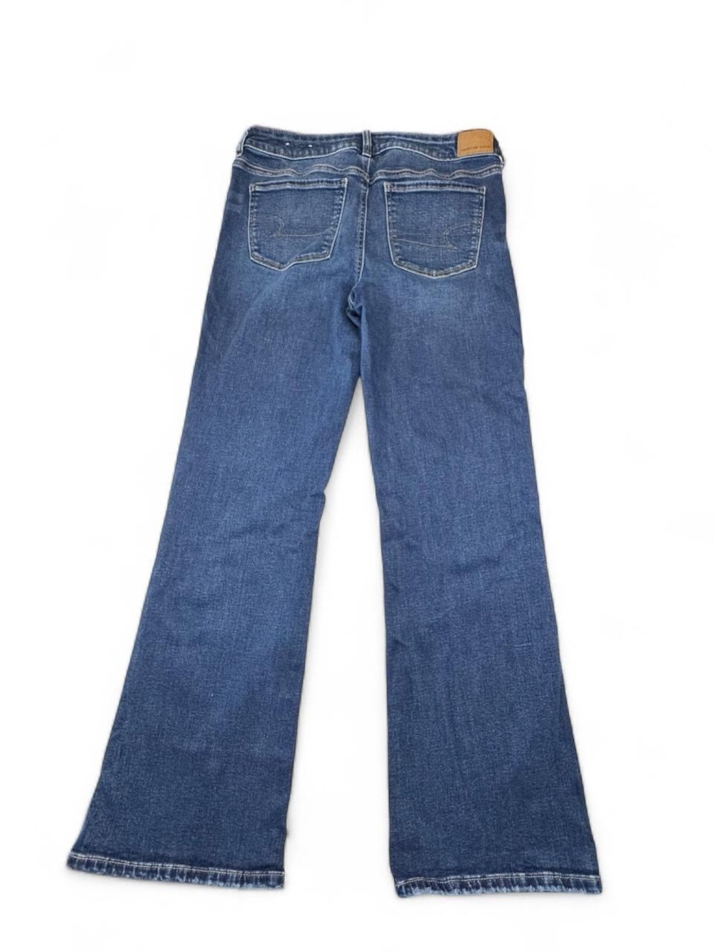 American Eagle Mid Rise Flare Jeans Women’s Size 10 Medium Wash Y2K Retro Preppy - Picture 4 of 10